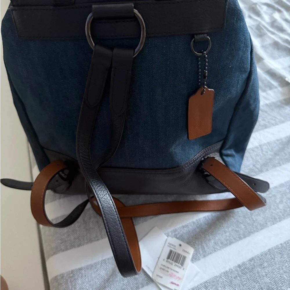 Coach Denim Backpack - Picture 3 of 12